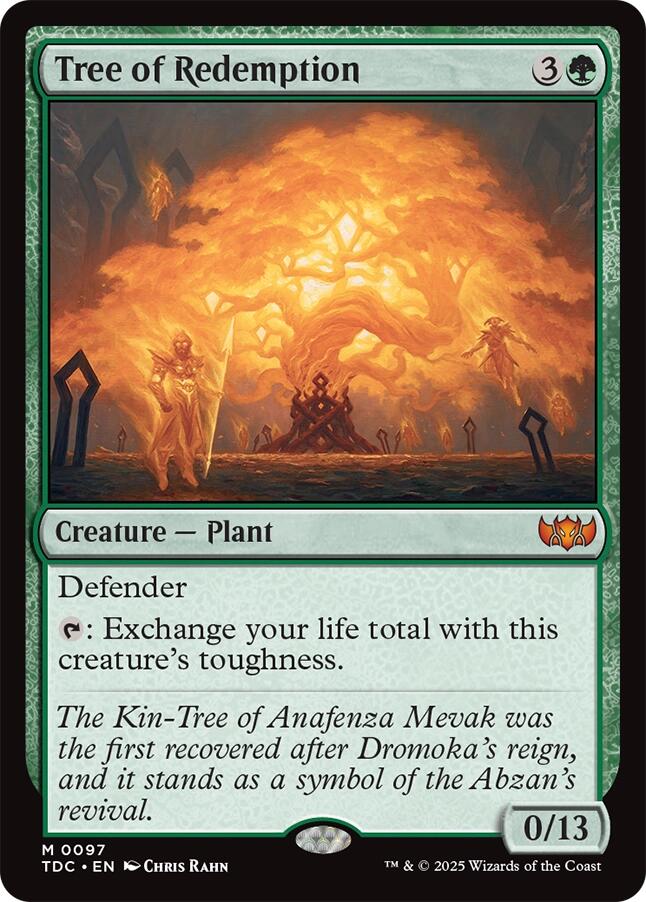 Tree of Redemption [Tarkir: Dragonstorm Commander] | Exor Games Dartmouth