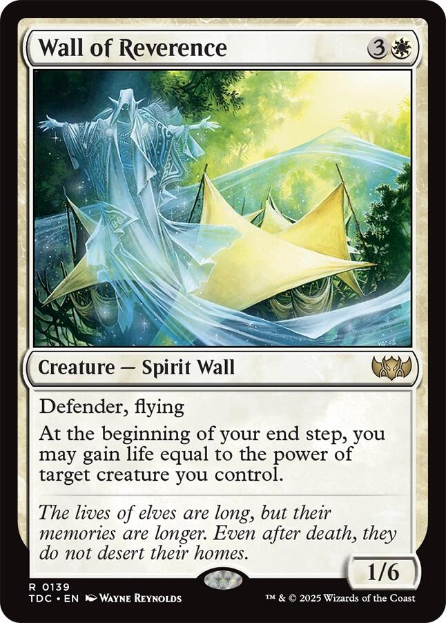 Wall of Reverence [Tarkir: Dragonstorm Commander] | Exor Games Dartmouth