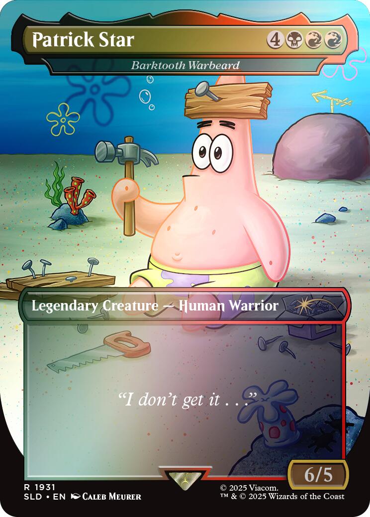 Patrick Star - Barktooth Warbeard (Rainbow Foil) [Secret Lair Drop Series] | Exor Games Dartmouth