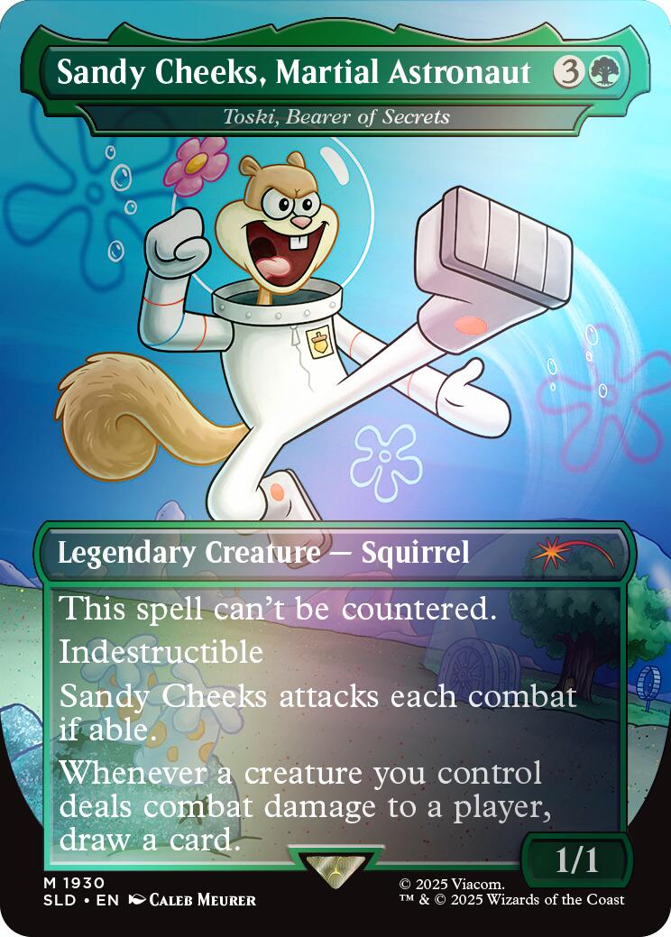 Sandy Cheeks, Martial Astronaut - Toski, Bearer of Secrets (Rainbow Foil) [Secret Lair Drop Series] | Exor Games Dartmouth
