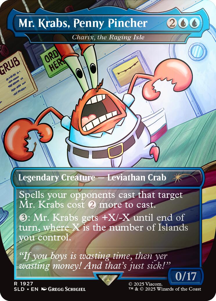 Mr. Krabs, Penny Pincher - Charix, the Raging Isle (Rainbow Foil) [Secret Lair Drop Series] | Exor Games Dartmouth