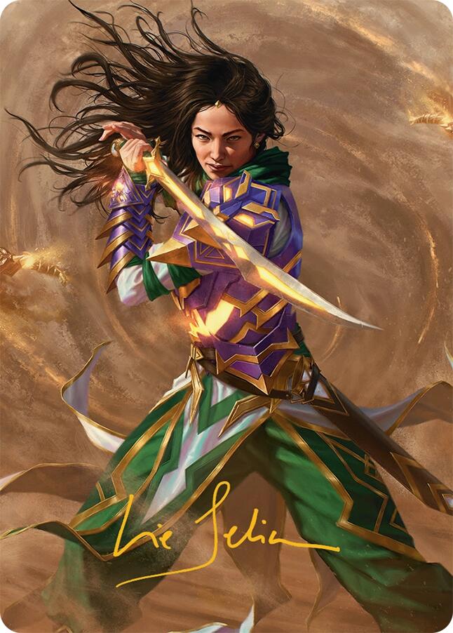 Descendant of Storms Art Card (2/54) (Gold-Stamped Signature) [Tarkir: Dragonstorm Art Series] | Exor Games Dartmouth