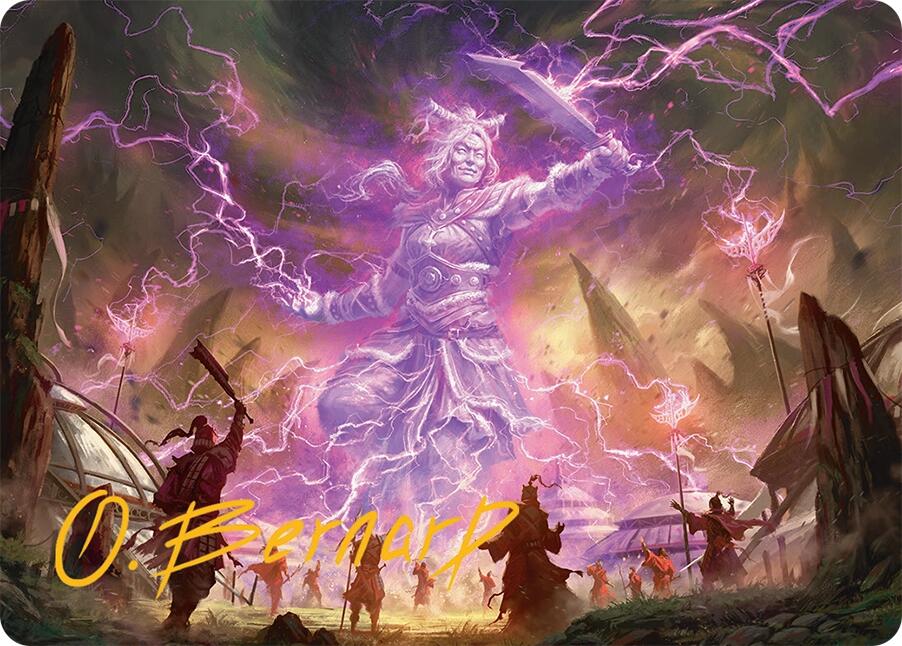 Smile at Death Art Card (4/54) (Gold-Stamped Signature) [Tarkir: Dragonstorm Art Series] | Exor Games Dartmouth