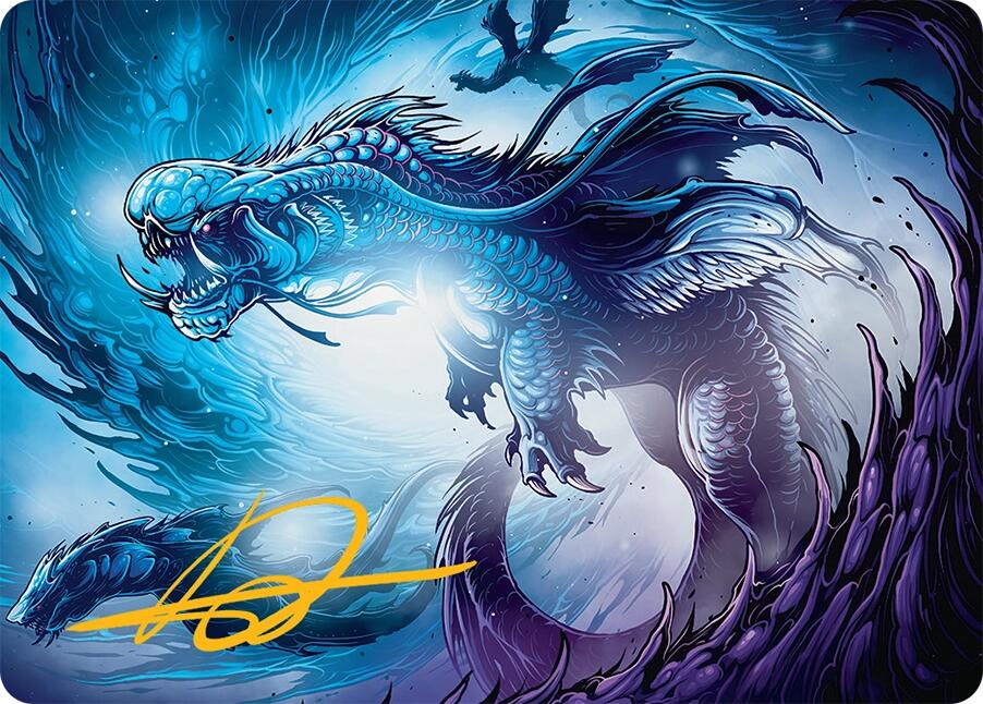 Roiling Dragonstorm Art Card (33/54) (Gold-Stamped Signature) [Tarkir: Dragonstorm Art Series] | Exor Games Dartmouth