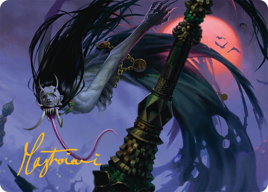 Qarsi Revenant Art Card (12/54) (Gold-Stamped Signature) [Tarkir: Dragonstorm Art Series] | Exor Games Dartmouth