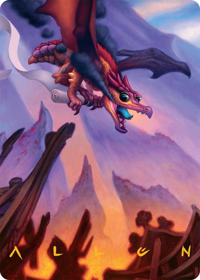 Scavenger Regent Art Card (45/54) (Gold-Stamped Signature) [Tarkir: Dragonstorm Art Series] | Exor Games Dartmouth