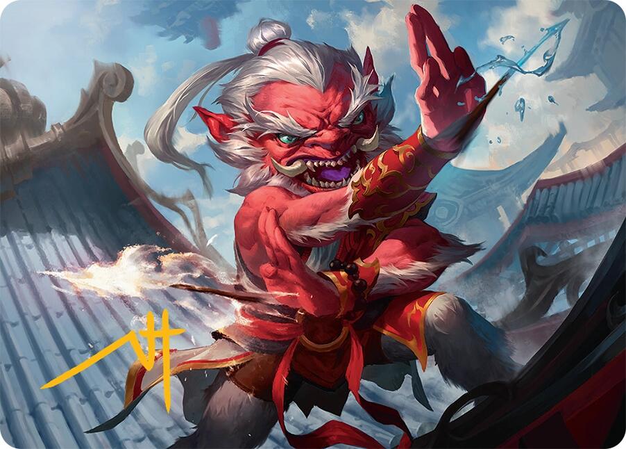 Devoted Duelist Art Card (15/54) (Gold-Stamped Signature) [Tarkir: Dragonstorm Art Series] | Exor Games Dartmouth