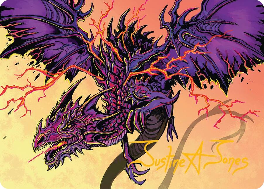 Stormshriek Feral Art Card (35/54) (Gold-Stamped Signature) [Tarkir: Dragonstorm Art Series] | Exor Games Dartmouth