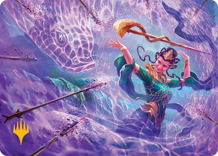Snakeskin Veil Art Card (19/54) (Gold-Stamped Signature) [Tarkir: Dragonstorm Art Series] | Exor Games Dartmouth