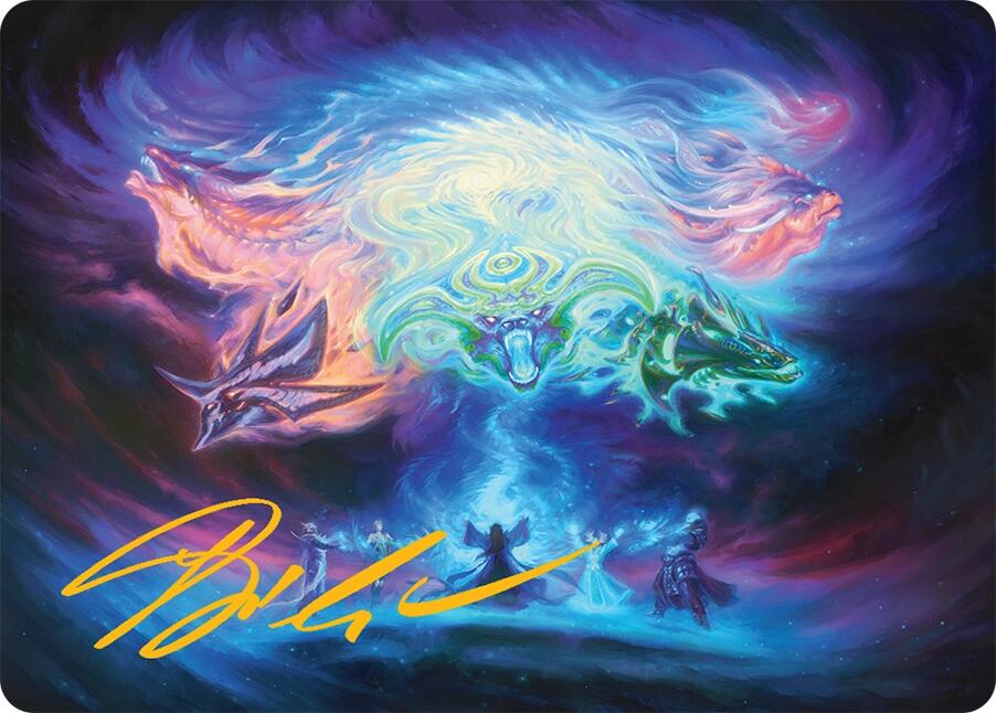 Call the Spirit Dragons Art Card (21/54) (Gold-Stamped Signature) [Tarkir: Dragonstorm Art Series] | Exor Games Dartmouth