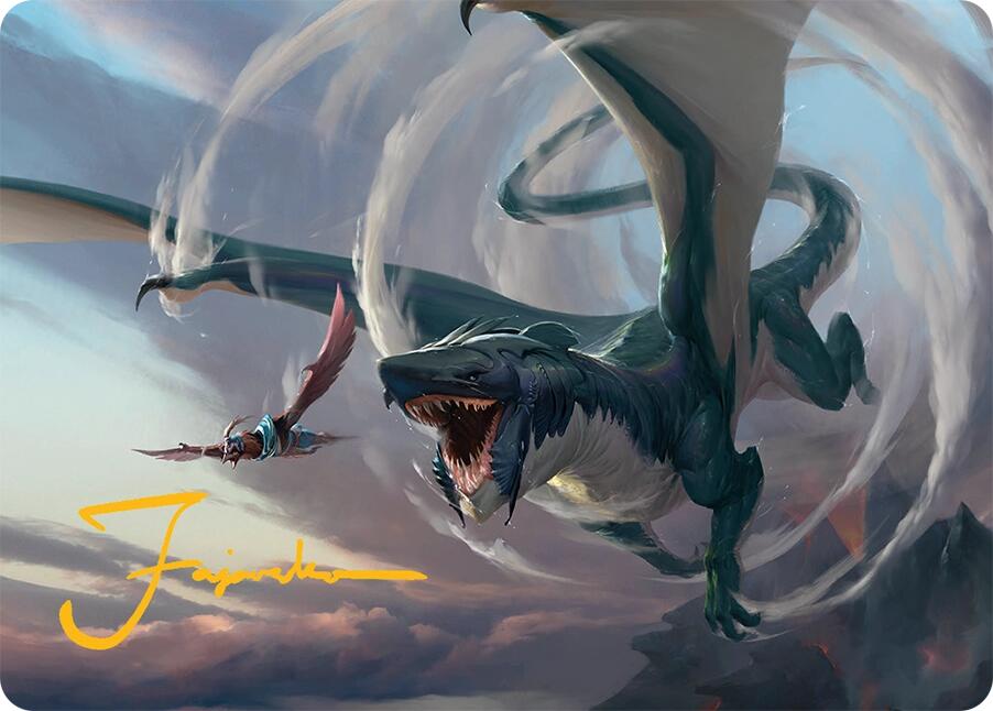 Whirlwing Stormbrood Art Card (27/54) (Gold-Stamped Signature) [Tarkir: Dragonstorm Art Series] | Exor Games Dartmouth