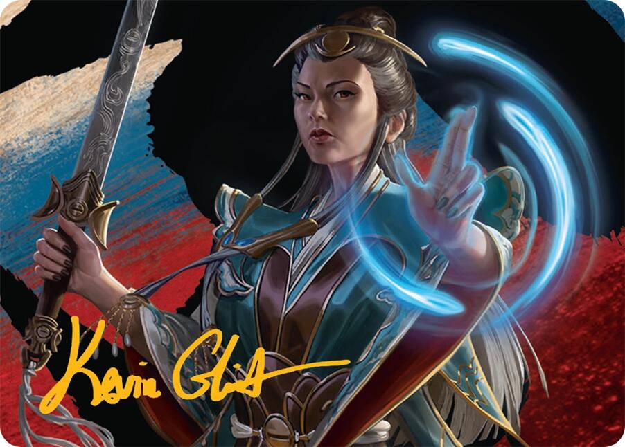 Narset, Jeskai Waymaster Art Card (44/54) (Gold-Stamped Signature) [Tarkir: Dragonstorm Art Series] | Exor Games Dartmouth