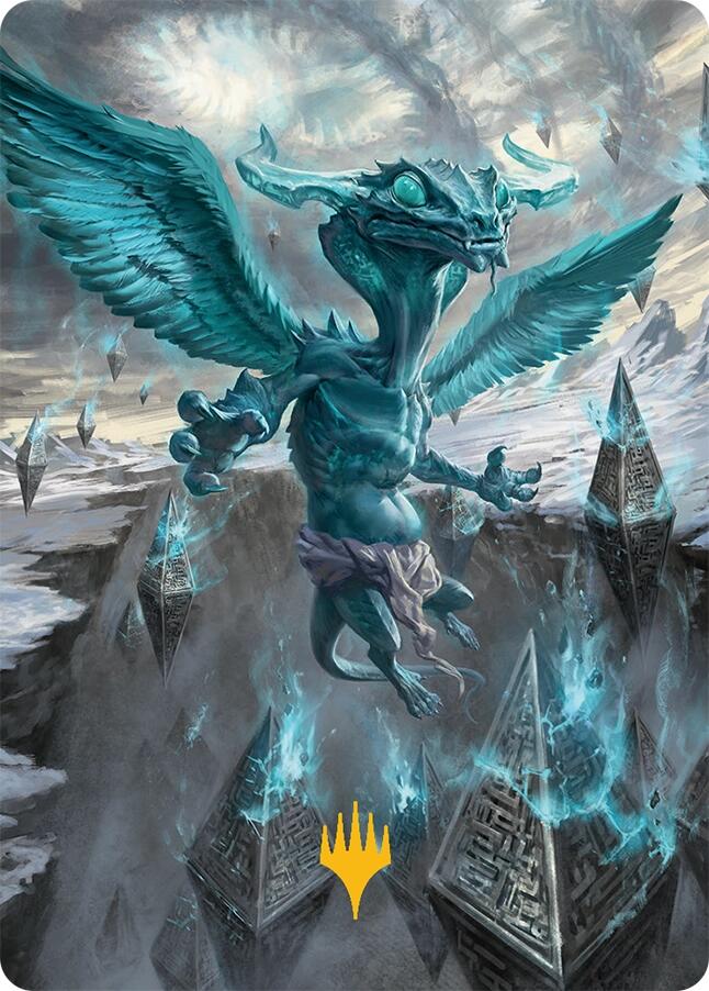Ugin, Eye of the Storms Art Card (47/54) (Gold-Stamped Signature) [Tarkir: Dragonstorm Art Series] | Exor Games Dartmouth