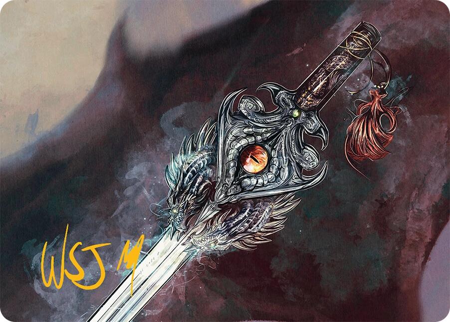 Dragonfire Blade Art Card (40/54) (Gold-Stamped Signature) [Tarkir: Dragonstorm Art Series] | Exor Games Dartmouth