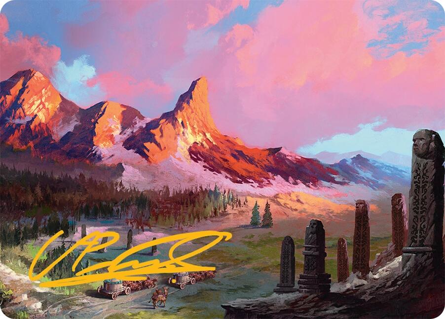 Rugged Highlands Art Card (29/54) (Gold-Stamped Signature) [Tarkir: Dragonstorm Art Series] | Exor Games Dartmouth