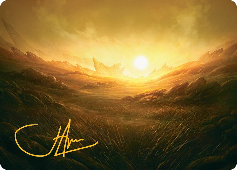 Plains Art Card (31/54) (Gold-Stamped Signature) [Tarkir: Dragonstorm Art Series] | Exor Games Dartmouth