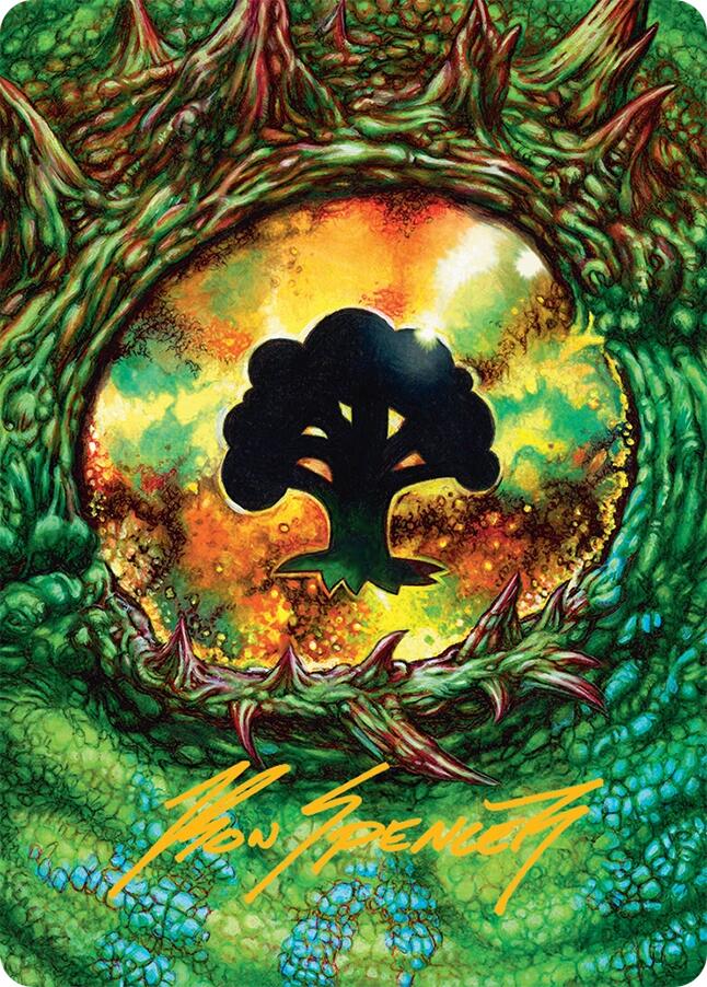Forest Art Card (32/54) (Gold-Stamped Signature) [Tarkir: Dragonstorm Art Series] | Exor Games Dartmouth