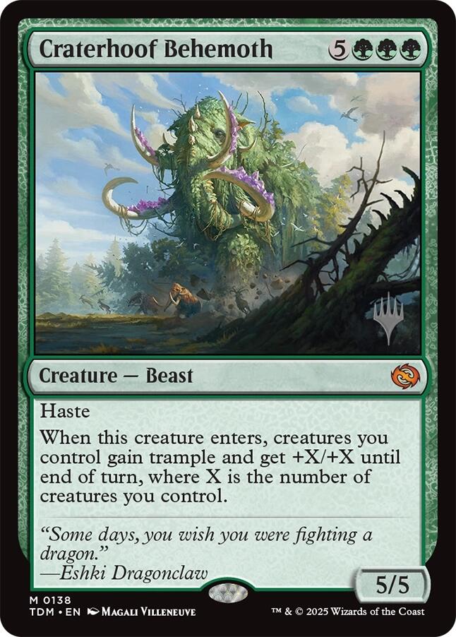 Craterhoof Behemoth [Tarkir: Dragonstorm Promos] | Exor Games Dartmouth