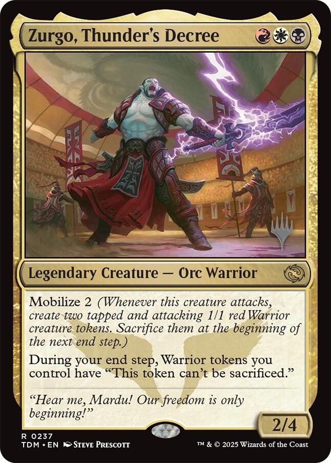 Zurgo, Thunder's Decree [Tarkir: Dragonstorm Promos] | Exor Games Dartmouth