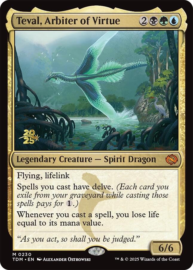 Teval, Arbiter of Virtue [Tarkir: Dragonstorm Prerelease Promos] | Exor Games Dartmouth
