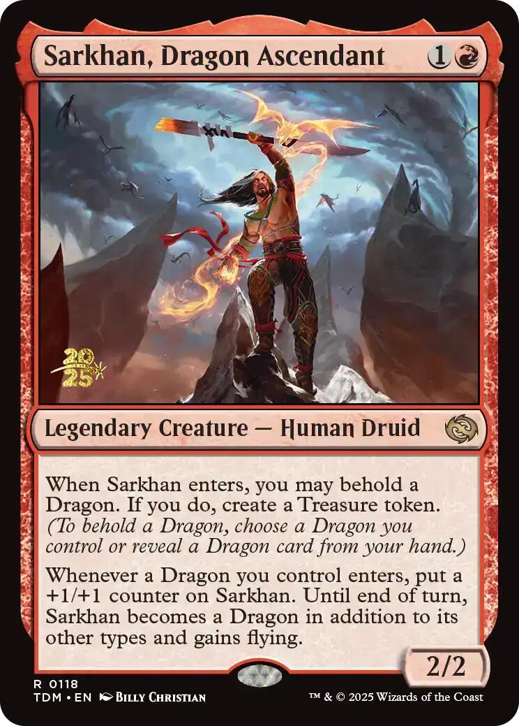 Sarkhan, Dragon Ascendant [Tarkir: Dragonstorm Prerelease Promos] | Exor Games Dartmouth