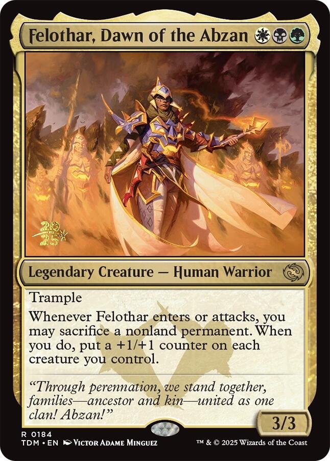 Felothar, Dawn of the Abzan [Tarkir: Dragonstorm Prerelease Promos] | Exor Games Dartmouth