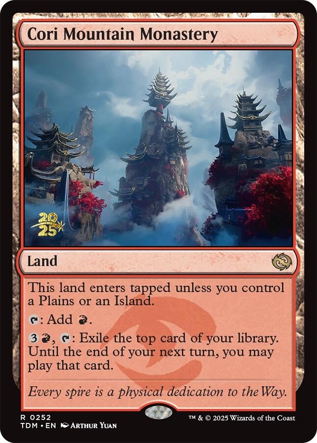 Cori Mountain Monastery [Tarkir: Dragonstorm Prerelease Promos] | Exor Games Dartmouth
