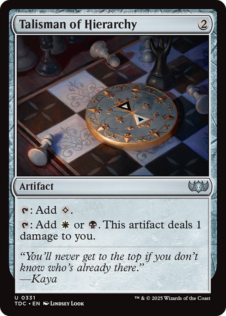 Talisman of Hierarchy [Tarkir: Dragonstorm Commander] | Exor Games Dartmouth