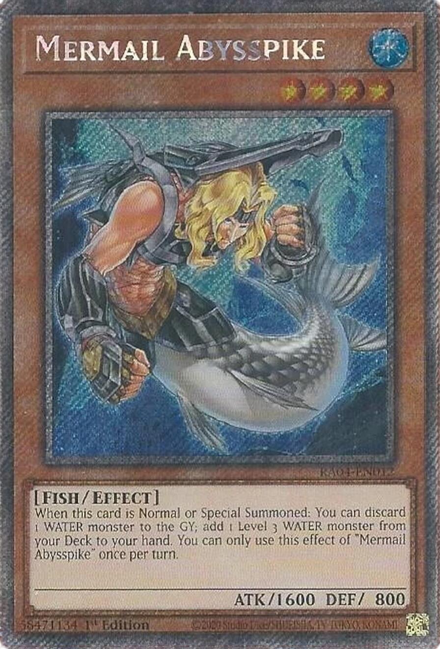 Mermail Abysspike [RA04-EN012] Platinum Secret Rare | Exor Games Dartmouth