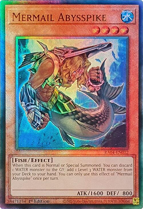 Mermail Abysspike [RA04-EN012] Prismatic Ultimate Rare | Exor Games Dartmouth