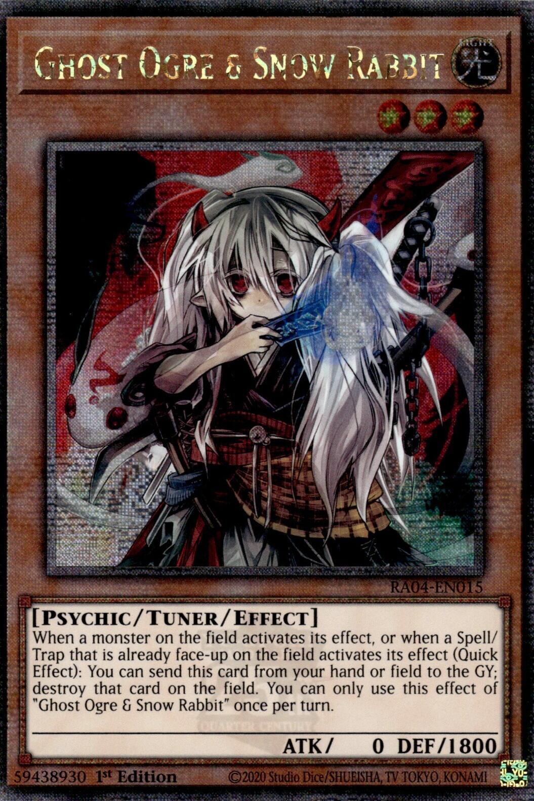 Ghost Ogre & Snow Rabbit [RA04-EN015] Quarter Century Secret Rare | Exor Games Dartmouth