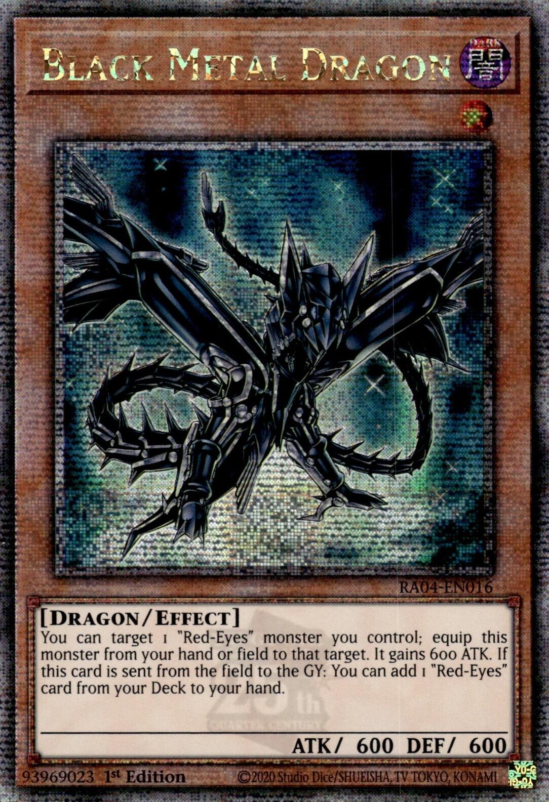 Black Metal Dragon [RA04-EN016] Quarter Century Secret Rare | Exor Games Dartmouth
