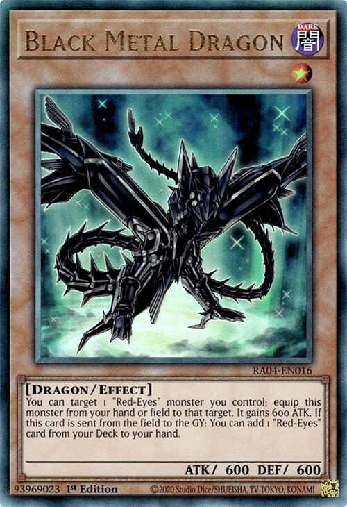 Black Metal Dragon [RA04-EN016] Prismatic Ultimate Rare | Exor Games Dartmouth