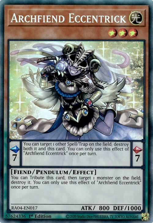 Archfiend Eccentrick [RA04-EN017] Prismatic Collector's Rare | Exor Games Dartmouth