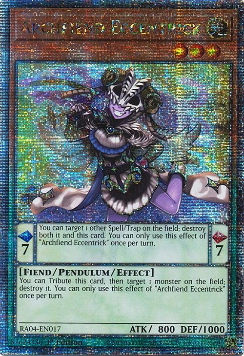 Archfiend Eccentrick [RA04-EN017] Quarter Century Secret Rare | Exor Games Dartmouth