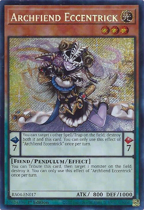 Archfiend Eccentrick [RA04-EN017] Secret Rare | Exor Games Dartmouth