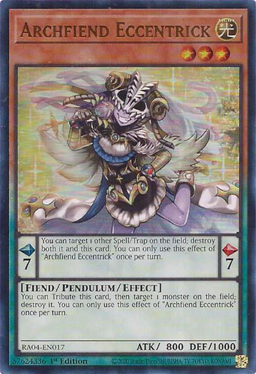 Archfiend Eccentrick [RA04-EN017] Ultra Rare | Exor Games Dartmouth