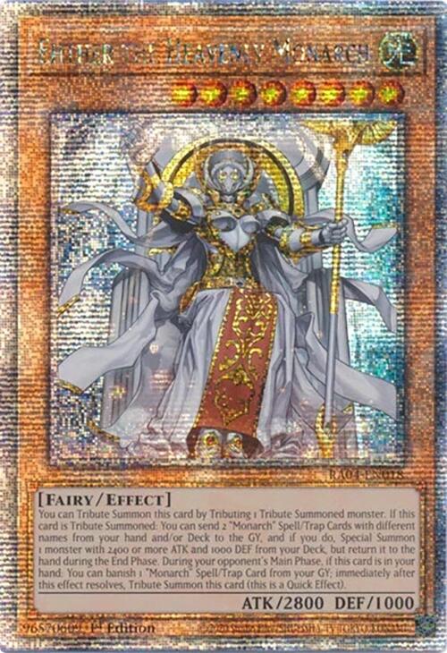 Ehther the Heavenly Monarch [RA04-EN018] Quarter Century Secret Rare | Exor Games Dartmouth