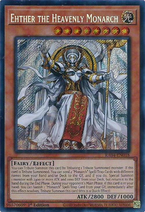Ehther the Heavenly Monarch [RA04-EN018] Secret Rare | Exor Games Dartmouth