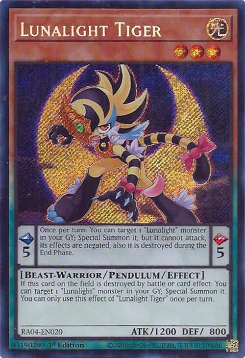 Lunalight Tiger [RA04-EN020] Secret Rare | Exor Games Dartmouth