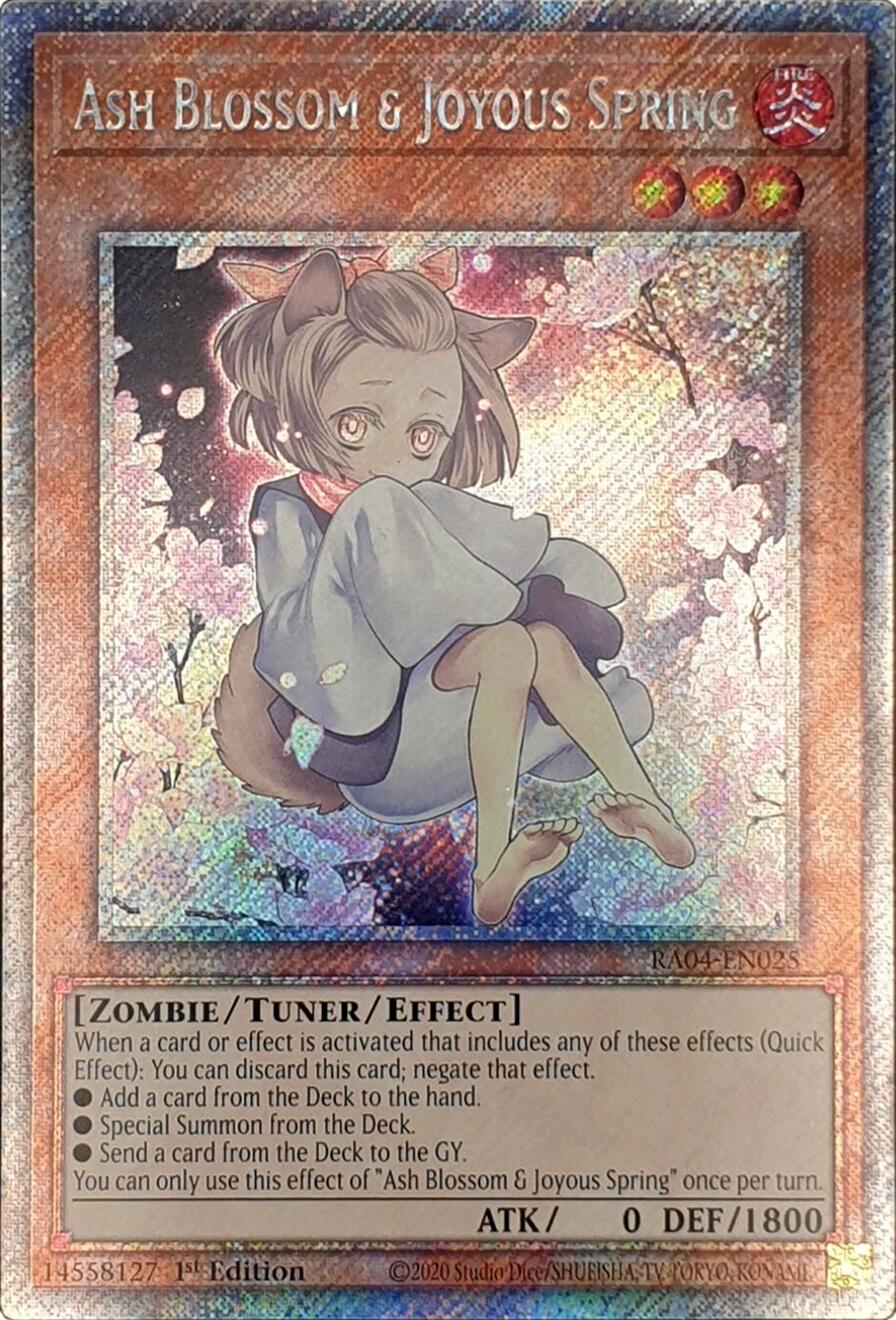 Ash Blossom & Joyous Spring (Alternate Art) [RA04-EN025] Platinum Secret Rare | Exor Games Dartmouth