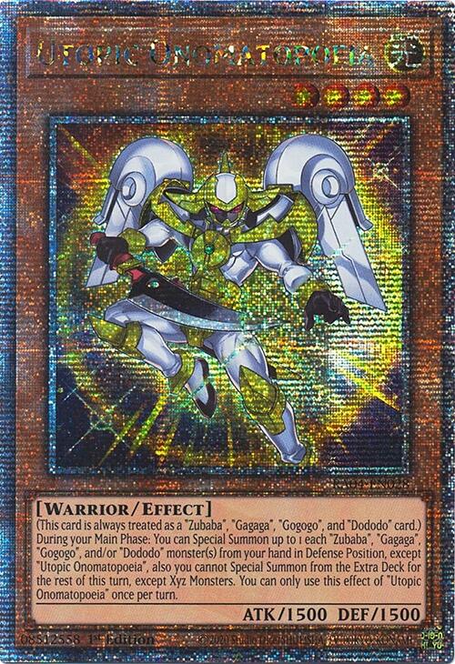Utopic Onomatopoeia [RA04-EN028] Quarter Century Secret Rare | Exor Games Dartmouth