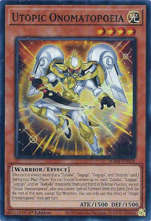 Utopic Onomatopoeia [RA04-EN028] Super Rare | Exor Games Dartmouth
