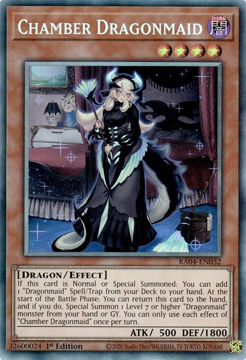 Chamber Dragonmaid [RA04-EN032] Prismatic Collector's Rare | Exor Games Dartmouth