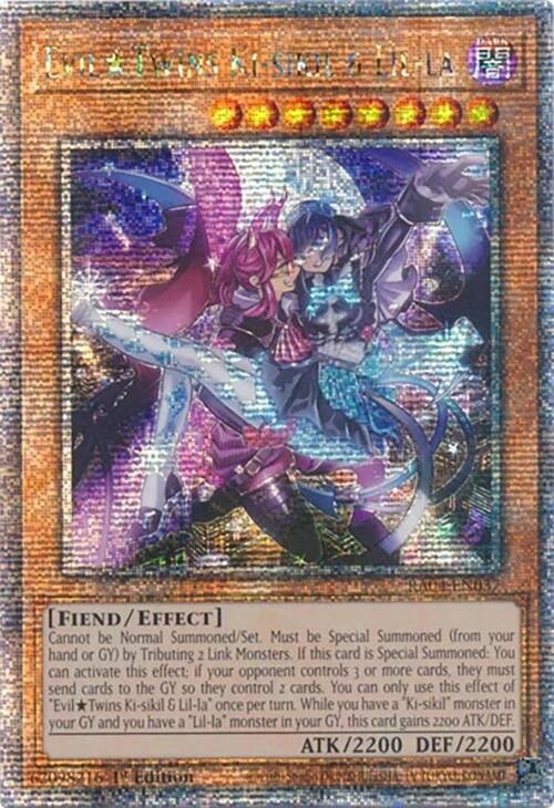 EvilTwins Ki-sikil & Lil-la [RA04-EN037] Quarter Century Secret Rare | Exor Games Dartmouth