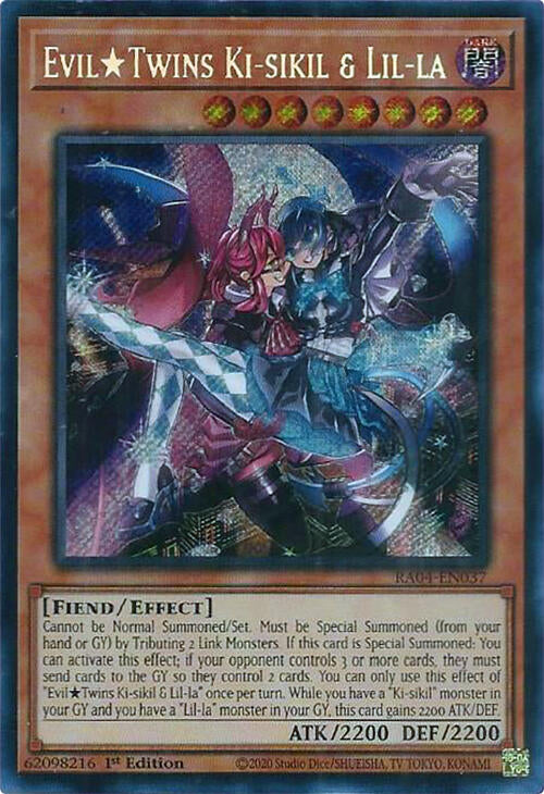 EvilTwins Ki-sikil & Lil-la [RA04-EN037] Secret Rare | Exor Games Dartmouth