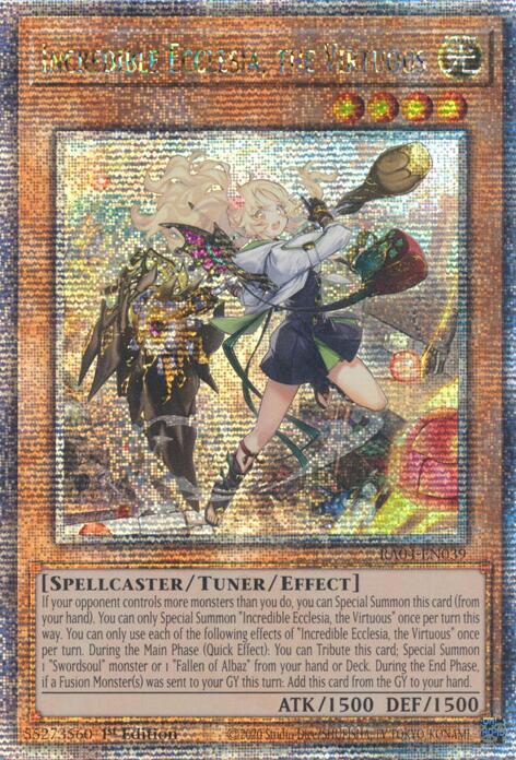 Incredible Ecclesia, the Virtuous (New Art) [RA04-EN039] Quarter Century Secret Rare | Exor Games Dartmouth