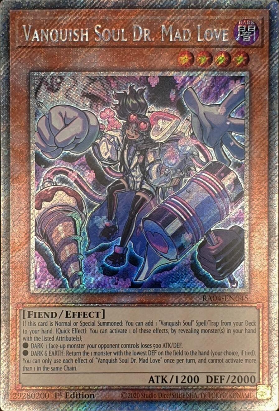 Vanquish Soul Dr. Mad Love [RA04-EN045] Platinum Secret Rare | Exor Games Dartmouth