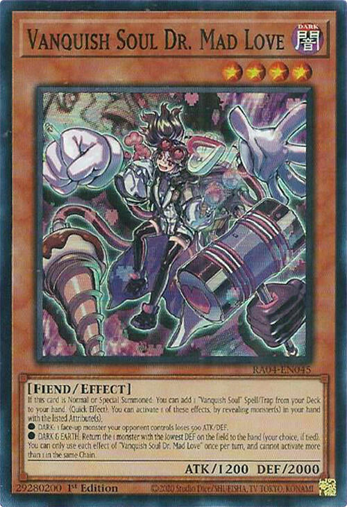 Vanquish Soul Dr. Mad Love [RA04-EN045] Super Rare | Exor Games Dartmouth
