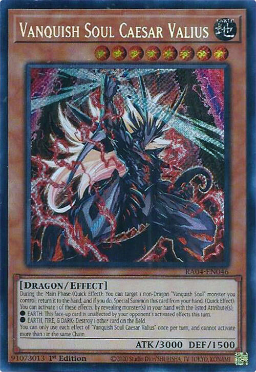 Vanquish Soul Caesar Valius [RA04-EN046] Secret Rare | Exor Games Dartmouth